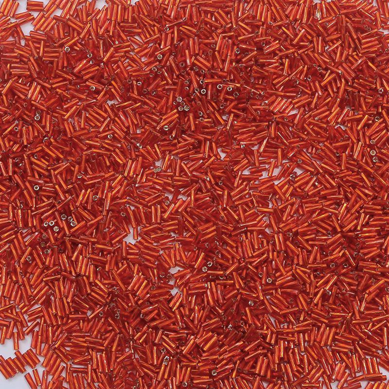 Srebrzone szklane koraliki ryżowe - rurkowe, luźne do biżuterii DIY i szycia