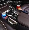 Leather Car Seat Gap Storage Box Cup Multifunctional Pocket Catcher Organizer Phone Bottle Cups Holder Car Accessories
