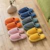 New cotton slippers home thick-soled warm indoor floor shoes non-slip couple autumn and winter shoes