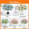 Exquisite 7 Köpfe Künstliche Falsche Seidenblumen Rose Pfingstrose Bund Für Elegante Heimdekoration