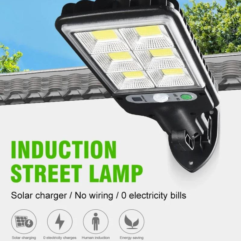 Solar Motion Sensor Lights Solar Powered LED Security Lights COB LED 3 Lighting Modes for Garden Fence Patio Garage