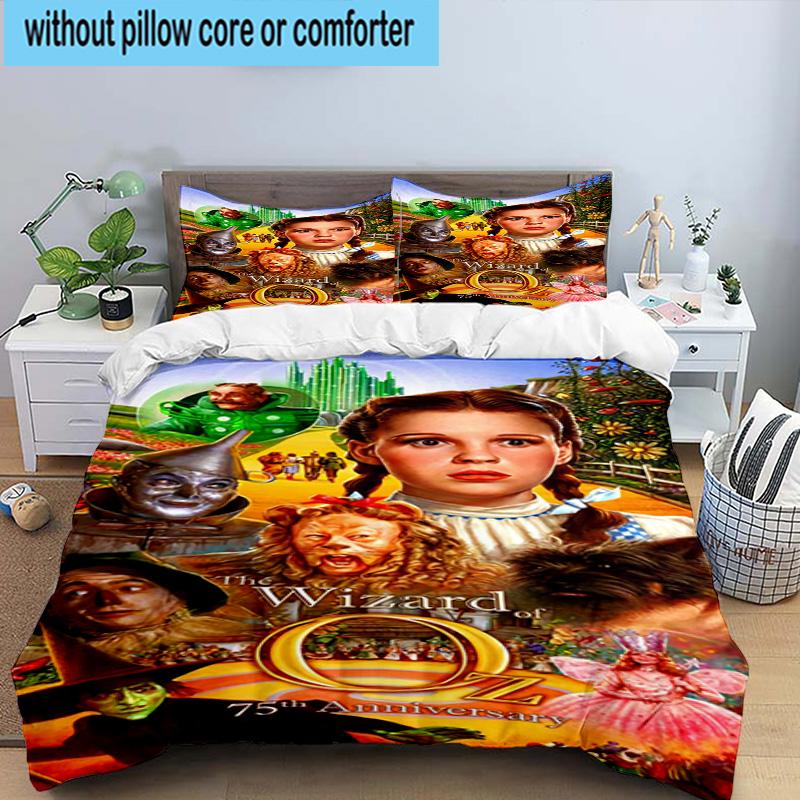 3PCS Wonderful Wizard Adventure 3pcs Bedding,Including 3PCS Duvet Cover And 2pcs Pillowcases Perfect for Christmas,Ideal for Bedroom, Dormitory