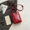 Casual Square Shoulder Bag Pu Leather Mobile Phone Bag Simple Mini Crossbody Bag  Male/Female