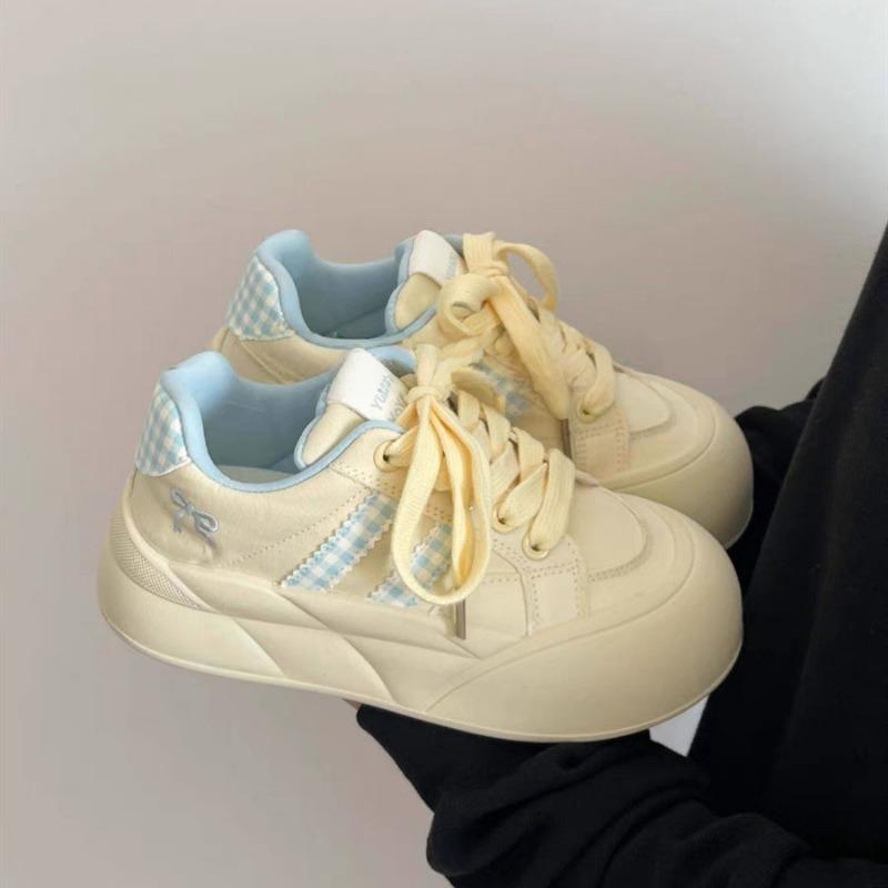 Summer casual board shoes women's new platform white shoes with skirts thin canvas shoes niche bread shoes