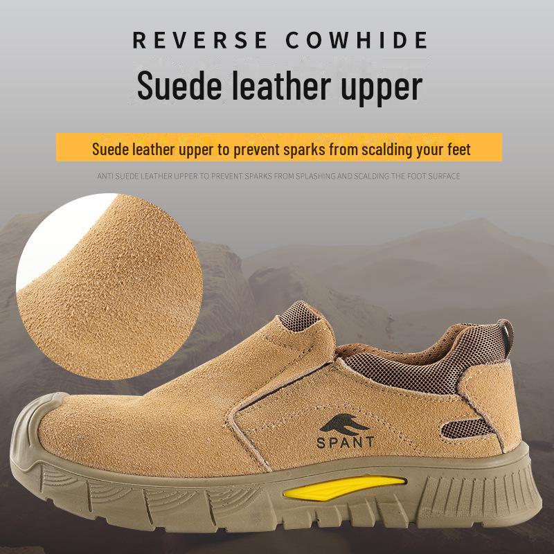 "Anti-Smash Puncture-Resistant Non-Slip Cowhide Safety Shoes for Welders"
