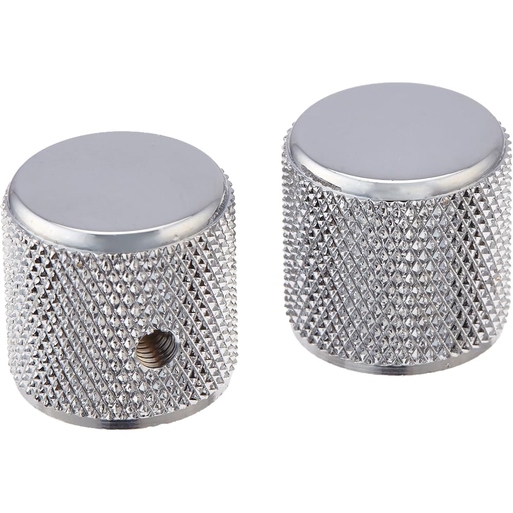 Fender Telecaster Precision Bass Knobs Knurled Chrome Guitar Accessories