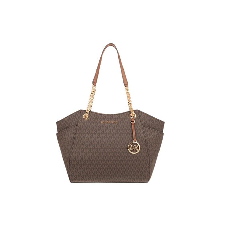 

New MICHAEL KORS Leather Tote Bag, Shopping Bag, Shoulder Bag, Handbag Large Women s Acorn Brown 35F8GTVE7B-BROWN 35.1*9.9*25.9CM
