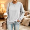 Women's Loose Fit Neck Long Sleeve Sweatshirt Pullover Casual Top