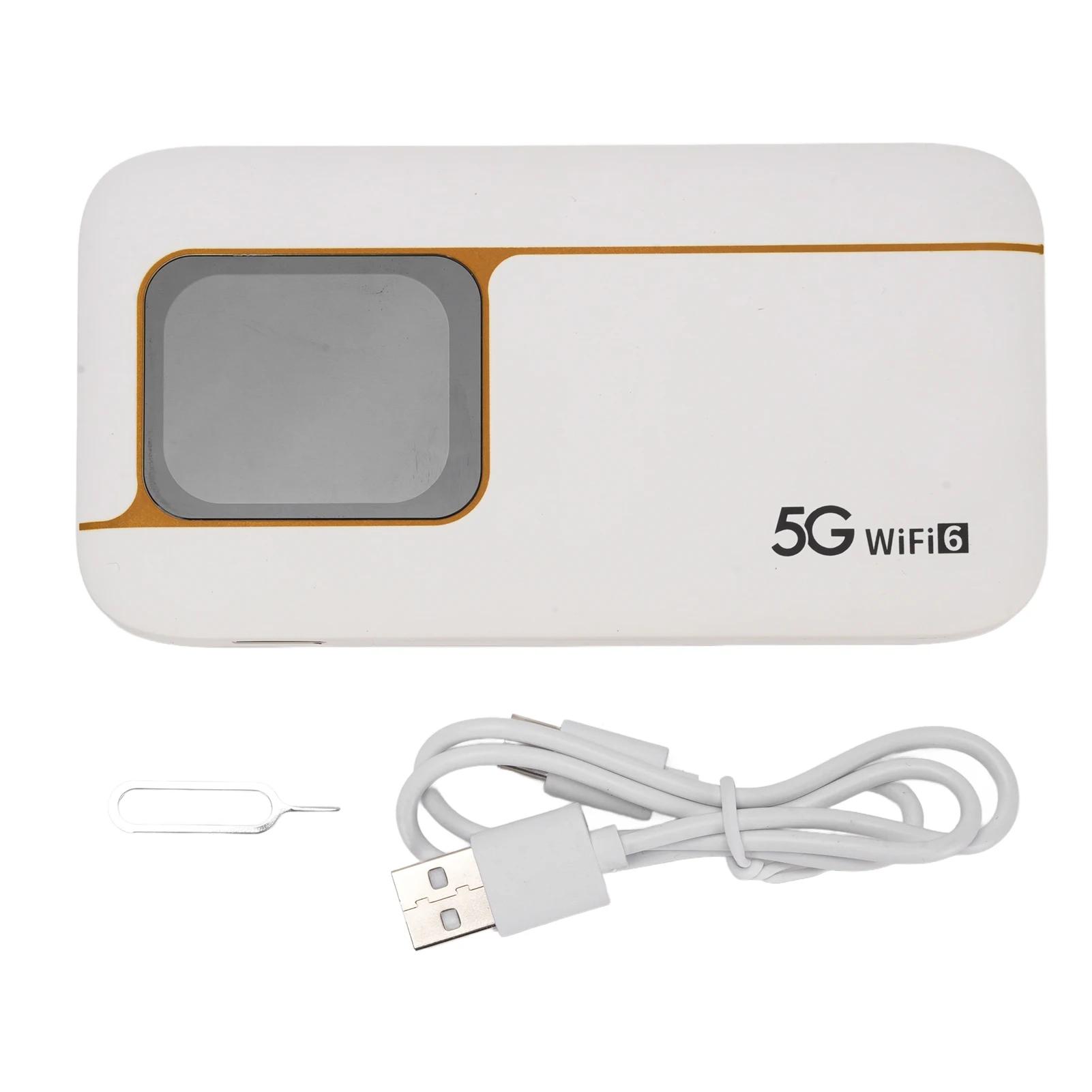 

Mobile Hotspot 5G Mobile Hotspot Router WiFi 6 High Speed 2.01 Inch Sim Card Slot 7100mAh for Working Places білий