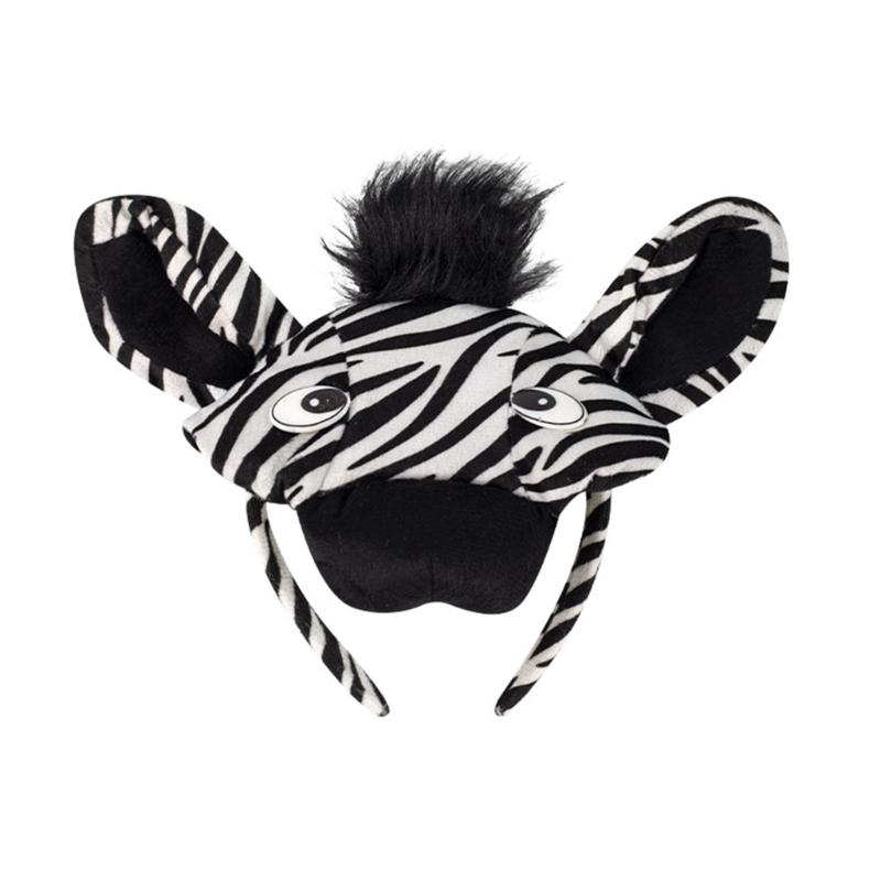 1/3/4 Zebras Costume for Kids Boys Girls Zebras Ears Headband Bowtie Tail Gloves Halloween Animal Cosplay Accessories