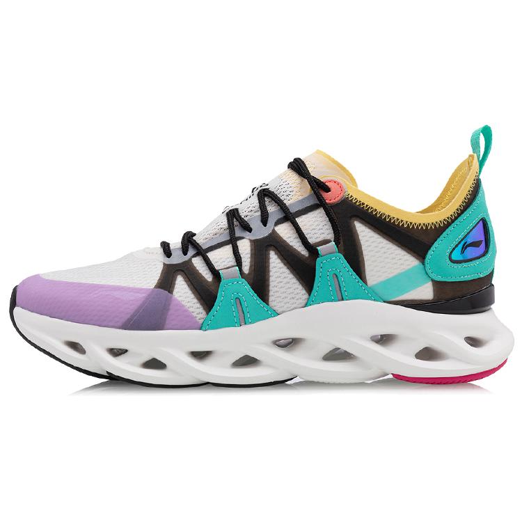 

New LINING Li Ning Arc Running Shoes Women s Low top White/Purple/Green ARHQ088-4 37