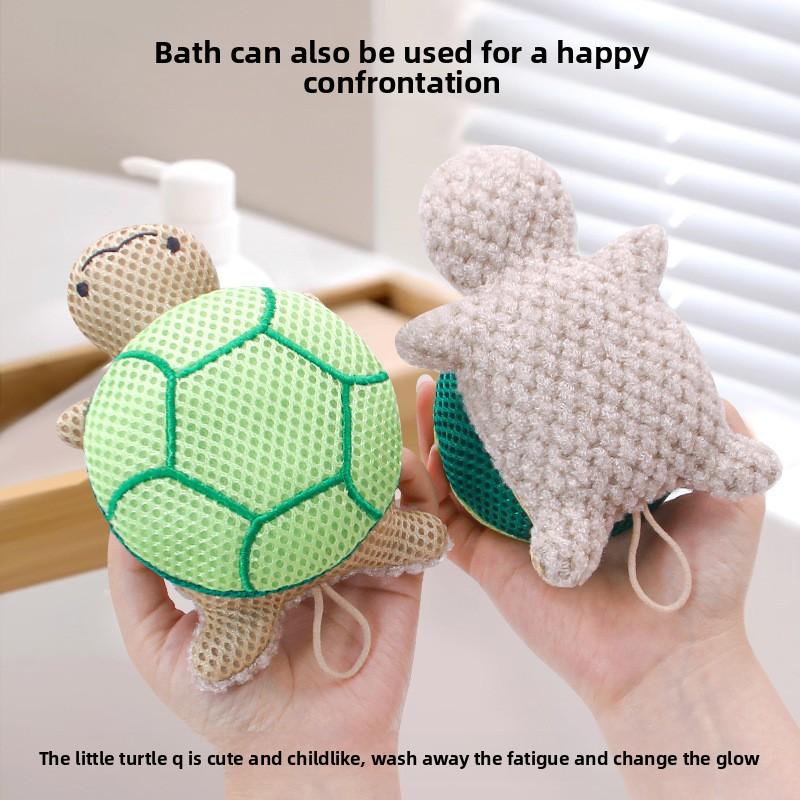 1PC Cute Cartoon Turtle Bath Ball, Bath Flower Ball, Super Soft Bath Ball, Essential for Girls and Children, Bath Foam Cotton