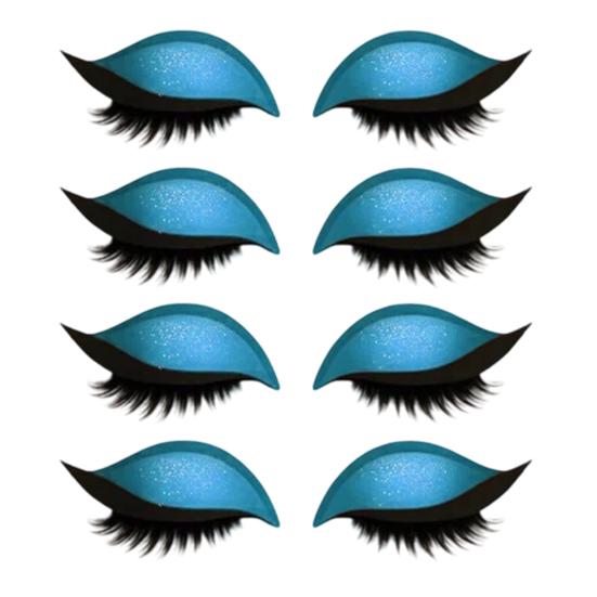 1/2/3/4/5 Pairs Lazy Eye Shadow Eyelash Patch 2-in-1 Eyeshadow Eyelashes Makeup Stickers