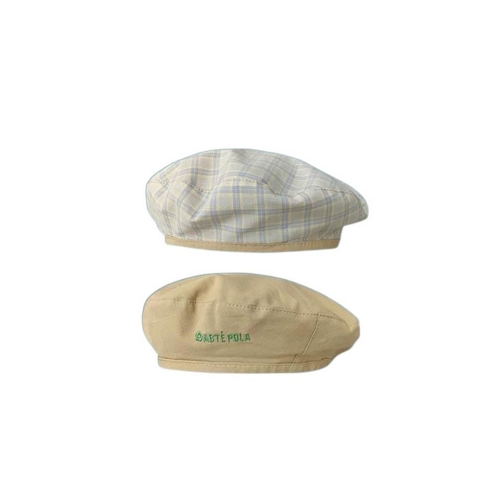 Solid Color Double-sided Beret Flat Octagonal Caps Elegant Women Beanie Hat  Student