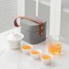 Ink Cover Bowl Travel Tea Set Portable Kung Fu Tea Set Outdoor Tea Pot Camping Kuaike Company Gifts