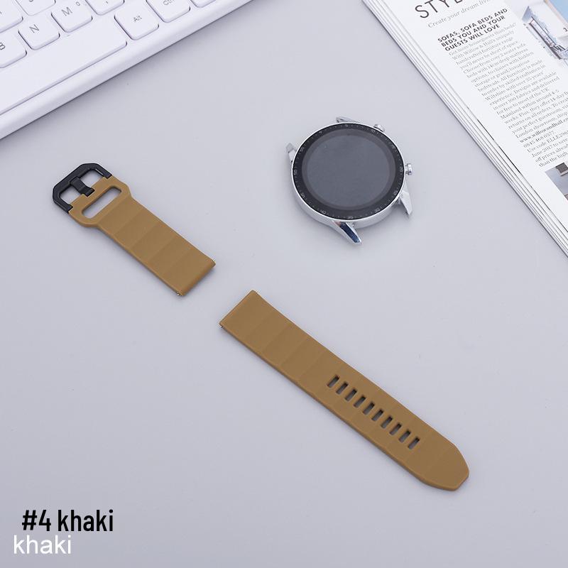Samsung ve Huawei için 22mm Silikon Hızlı Çıkarma Saat Kordonu Dalga Hareketli