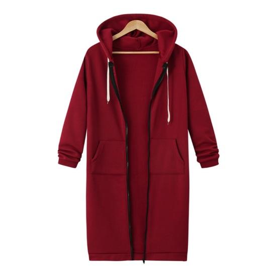 Zip Up Hoodies for Women Oversized Fleece Long Tunic Hooded Sweatshirt Fall Winter Casual
