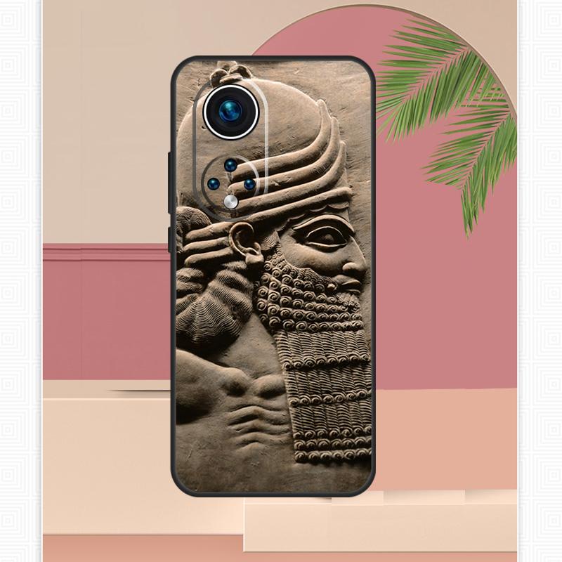 Assyrian Lamassu Winged Bull Case For Honor Magic 5 6 7 8 Pro Honor 400 Lite 200 X9c X9b X9a X8b X8a X8c 50 70 90 Cover