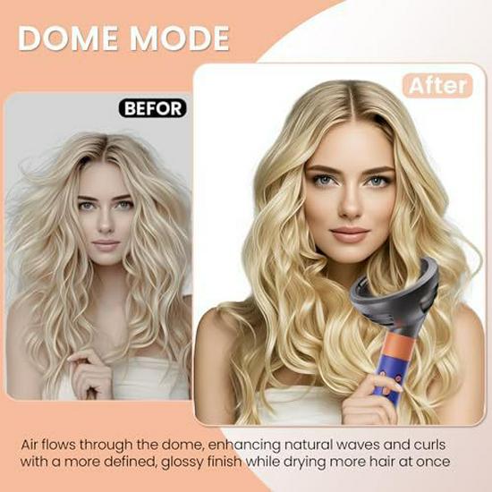 Compatible Wave Curl & Diffuser Attachment for Dyson Airwrap HS01/HS05