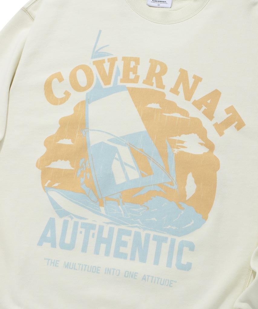COVERNAT Sailing Boat Sweatshirt Ivory