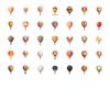 35pcs-100pcs Whimsical Hot Air Balloon Stickers Retro Sky Students Stickers DIY Stickers For Laptop Luggage Scrapbook