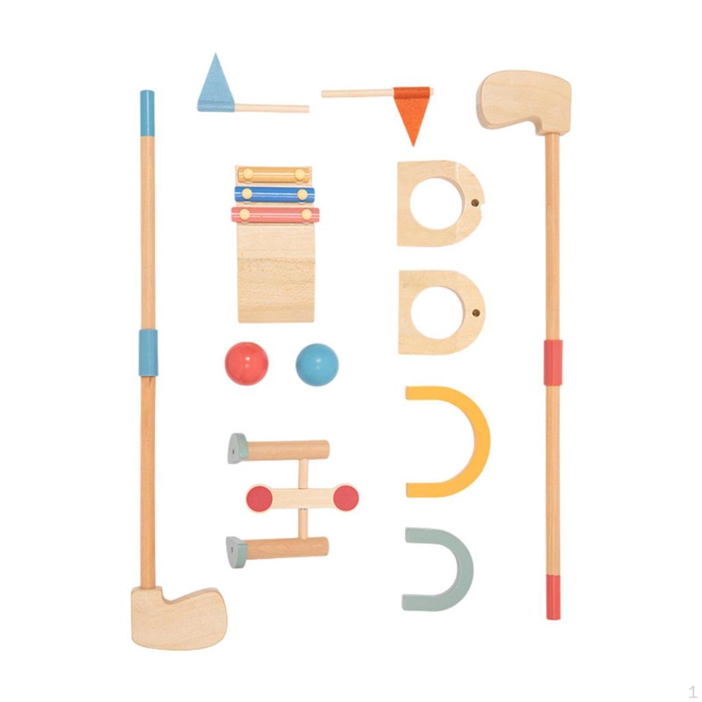 10x Kids Golf Set Game Play with Balls and Club Training Toy Sport for