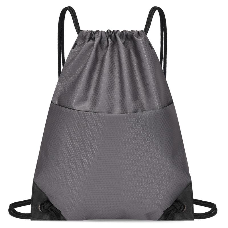 

Oxford Cloth Drawstring Sports Backpack - Large Capacity for Travel & Outdoor Activities One Size серый