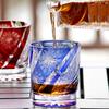 Jinzhi Japanese Edo Cut Glass Engraved Whiskey Crystal Glass Wine Glass Riwei Cup Gift Box Light Luxury