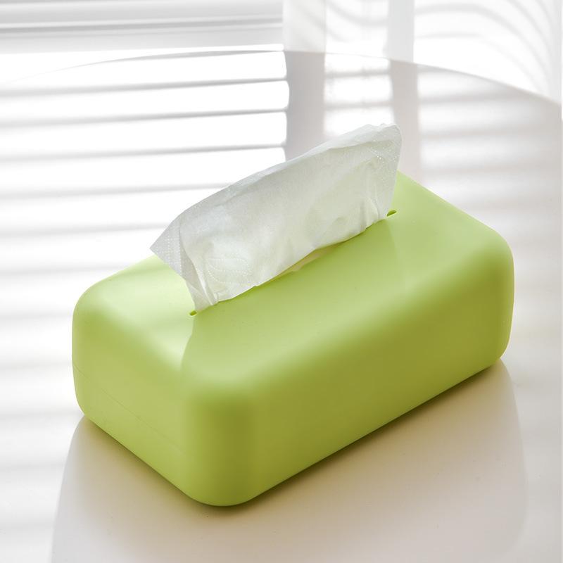 1PCS Silicone Tissue Box Living Room Bedroom Pumping Box Simple Household Creative High-value Dining Table Tissue Storage Box
