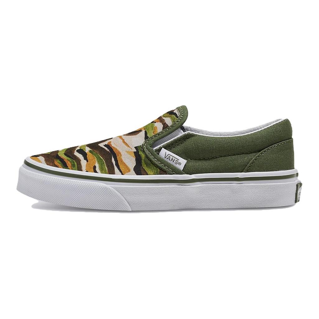 Vans Classic Slip-On Kids Painted Camo Green Kids Sneakers Multi VN0A5KXMBGK