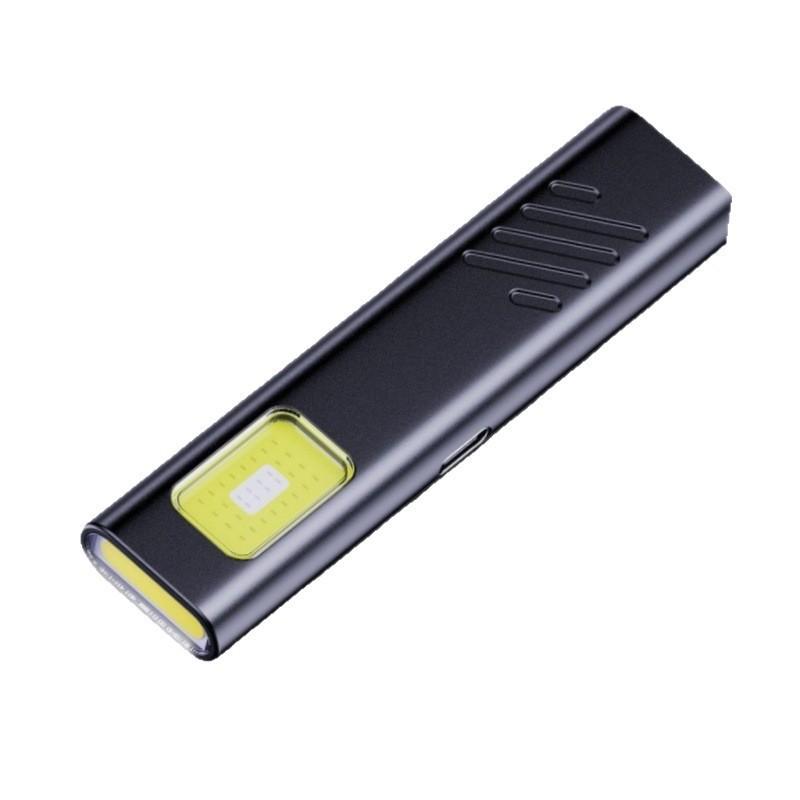 1/2 New LED Keychain Flashlight Rechargeable Portable Mini Flashlight Pocket Light with Magnet Emergency Floodlight Work Light