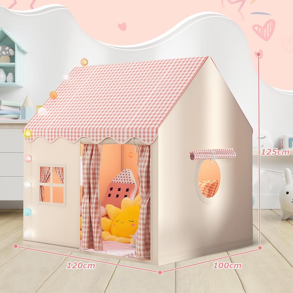 TwoPone Kids' Tent, Indoor Play Tent for Girls and Children, Tent House, Secret Base, Indoor Play Toy, Foldable, Easy Assembly, Perfect for