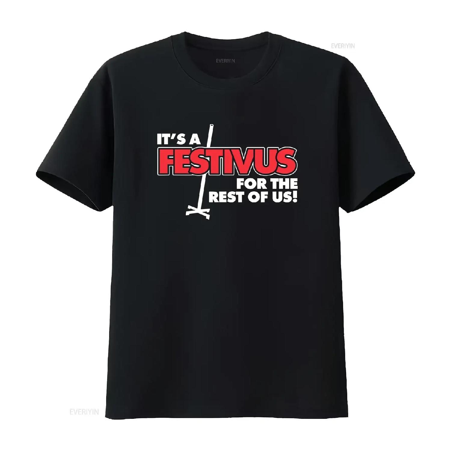 Seinfeld A Festivus for the Rest of Us T Shirt vintage Washed Stretched streetwear fashion Casual Soft Breathable graphic S чёрный