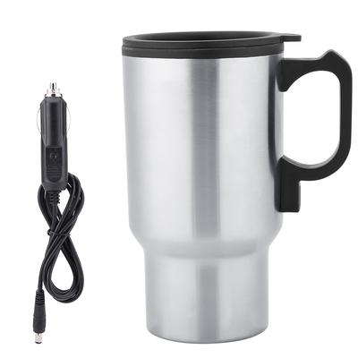 12V 450mL Stainless Steel Travel Mug Electric Car Heating Coffee Milk Cup Hot Water Bottle