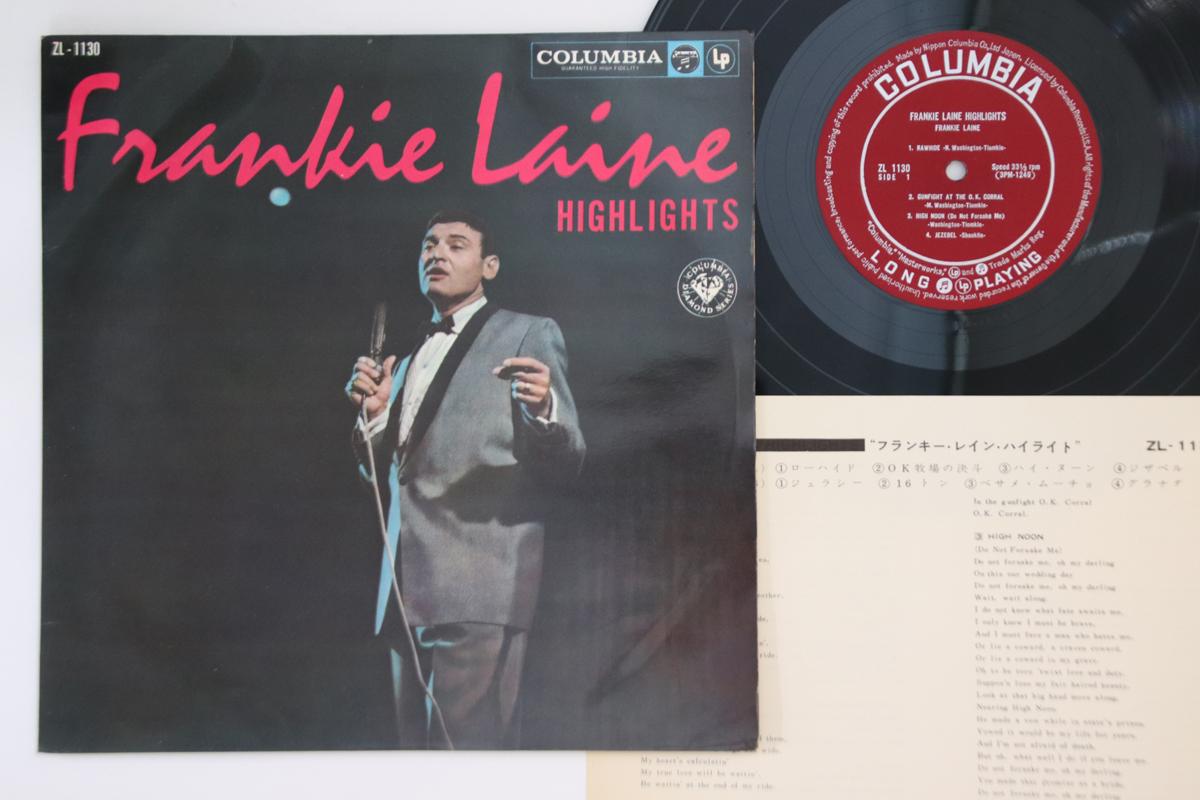

10inch Record FRANKIE LAINE - Frankie Laine Highlights ZL1130 COLUMBIA Japan Pop Used