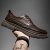 Brock men's shoes retro versatile casual leather shoes men's breathable suit business tooling derby shoes trendy leather