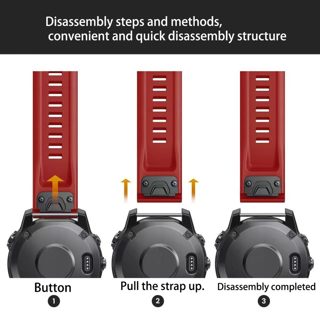 Breathable Smartwatch Accessorie 22/26mm For Garmin Watch Quatix/Fenix 8 51/47mm Fashion Lovers QuickFit Silicone Ladie Bracelet