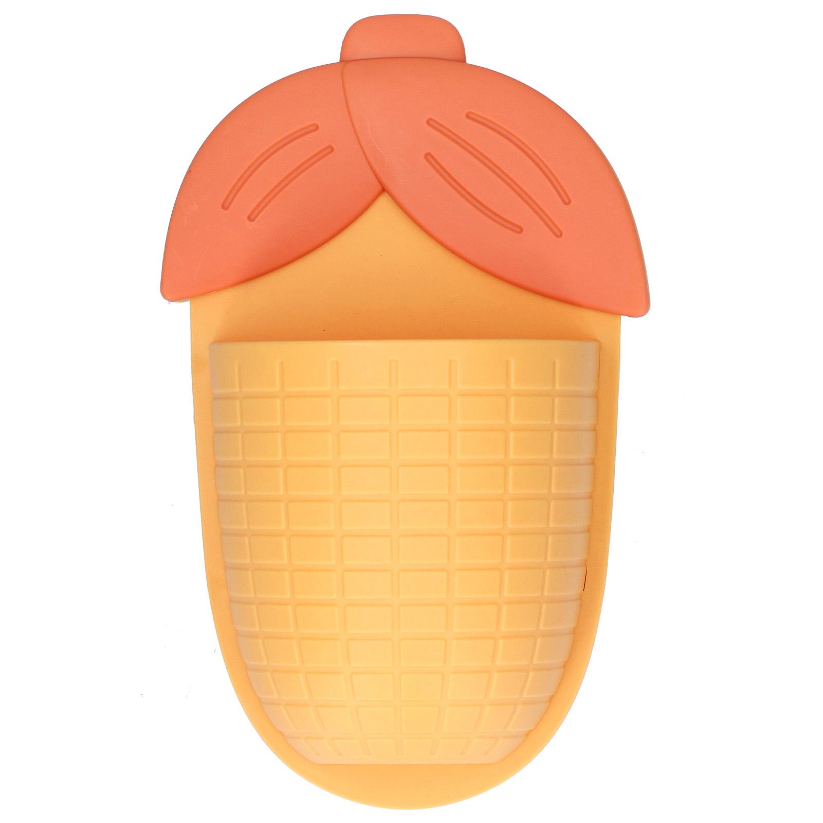 

Wall Shelf Cute Corn Shape Punch Wall Mounted Storage Box with Non Marking Sticker for Bathroom Dressing Table