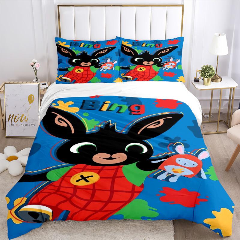 Bing'S Colorful Adventure Print 3Pcs Bedding Setduvet Cover With 2 Bedropillowcase Home Birthday Gift
