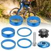 6Pcs Bike Headset Spacer Aluminium Alloy   Handlebar Stem Spacers for Mountain Bike