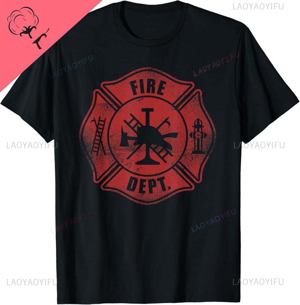 Firefighter Fire DepartUnisext FireUnisex TShirt Cotton Print Original Design Gifts Tshirts Support Colorado Fires Clothes Tops