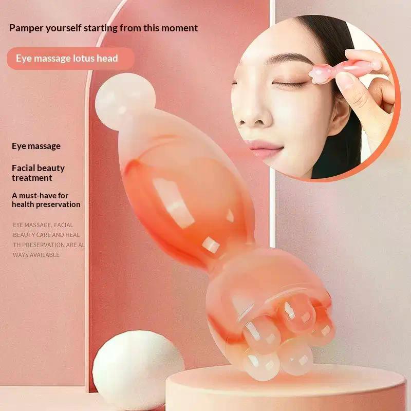 1Pcs  Seedpod Shape Massager Facial Physiotherapy Tool Resin Gua Sha Face Skin Care Massage Stick Smooth Face Massage Tool