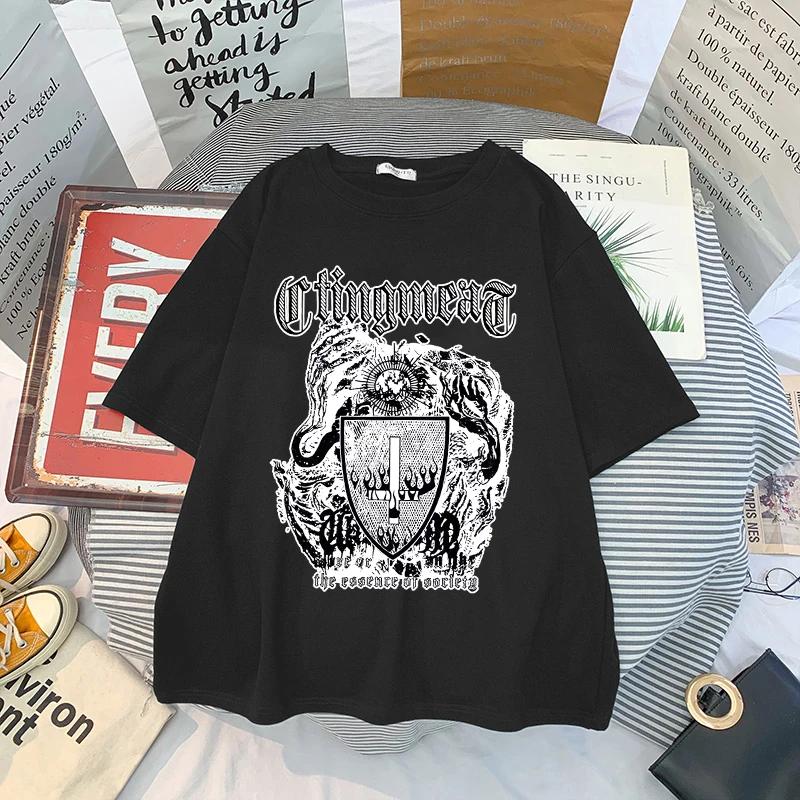 Oversized T-shirt Gothic Dark Men Women T Shirt Graphic Tee Punk Clothes Harajuku Streetwear T Shirt Hip Hop Short Sleeve Tops