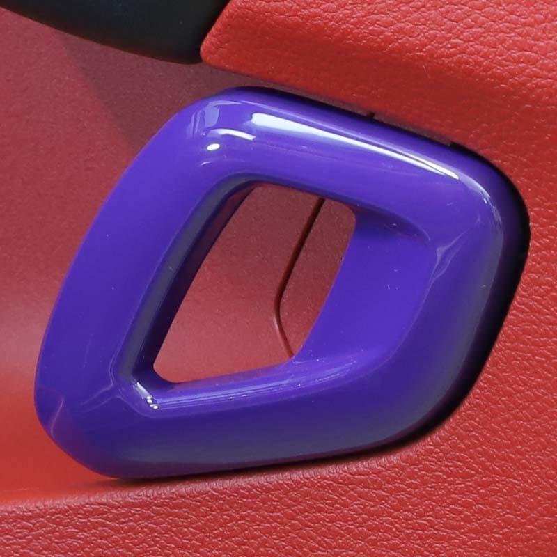 Pegatinas de cubierta decorativa para manija de puerta interior, aptas para Dodge Challenger 2015 Up, accesorios de coche ABS