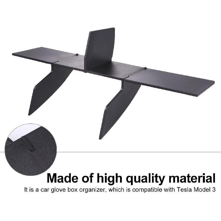 Glove Box Organizer Storage Insert Divider Compatible with Tesla 2024 Center Console Tray Car Interior Accessory 13.58X2.75X0.11In