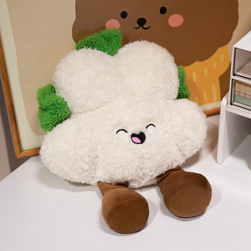 Simulated Cartoon Cauliflower Vegetable Series Doll Plush Toy Backpack Pendant Doll Broccoli Pillow Doll