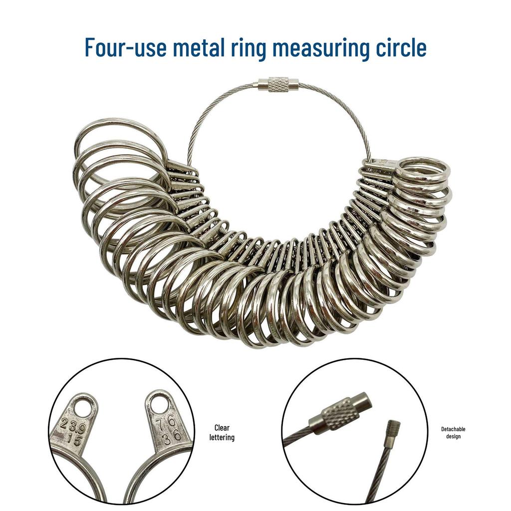 Adjustable Metal Ring Sizer and Measurement Tool