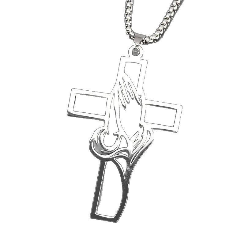 Hot Sale Men's Stainless Steel Necklace Pendant Prayer Men's Faith Gifts Gifts