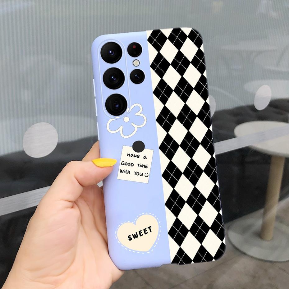 Silicone Case For Samsung S23 Ultra 5G Phone Cases Lovely Printing Soft TPU Cover For Samsung Galaxy S23 S 23 Plus S23+ Coque