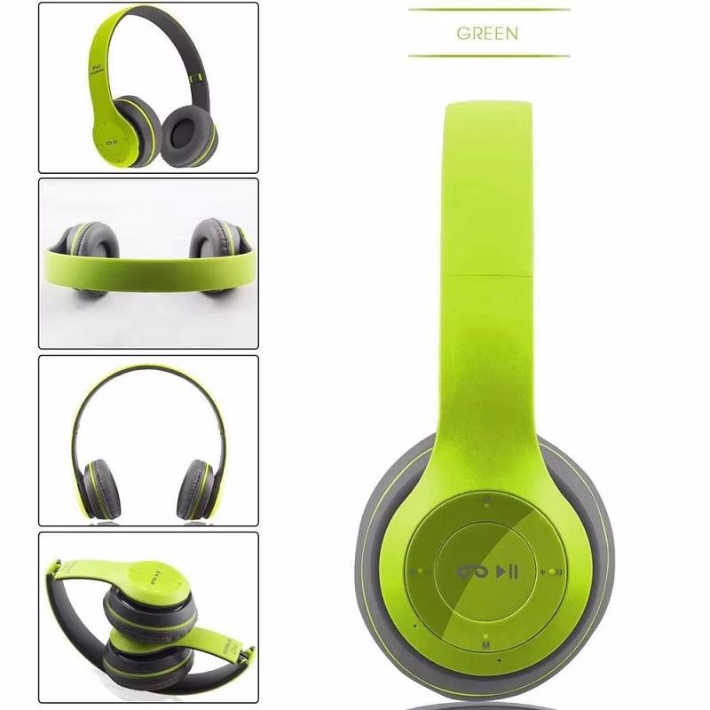 P47 Wireless Bluetooth Headphone with Microphone Foldable Headsets Bass HiFi Sound Music Stereo Earphone for Smartphones TV Game